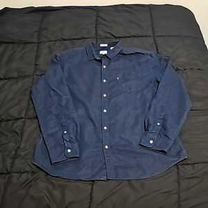 Levi's XXL Slim fit Dark blue full sleeves button down shirt